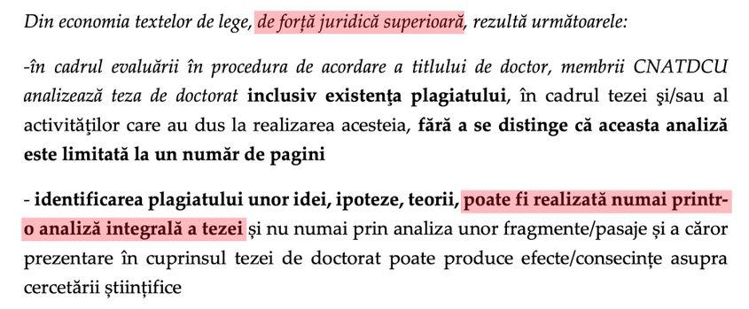 Fragment din Referatul de aprobare a proiectului de ordin privind modificarea și completarea unor acte administrative cu caracter normativ în domeniul învățământului universitar pus în dezbatere publică la 13.07.2021