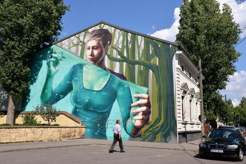 Un mural realizat de Sweet Damage Crew pe strada General Eremia Grigorescu din București. Foto: Lucian Muntean