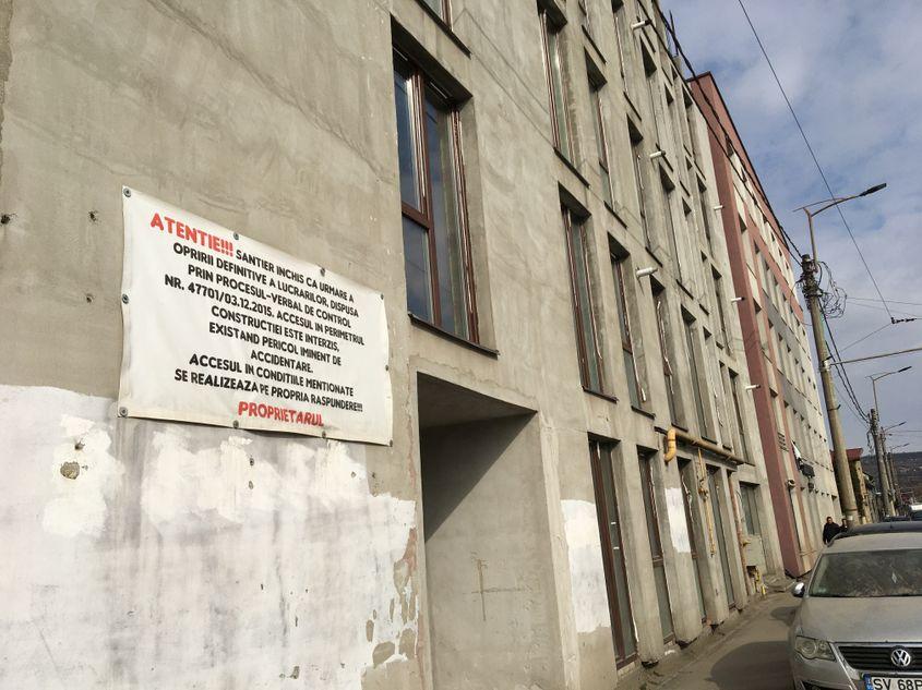 Fotografii dintr-una din clădirile construite de Traian Onuc în Cluj-Napoca. Foto: Bianca Felseghi