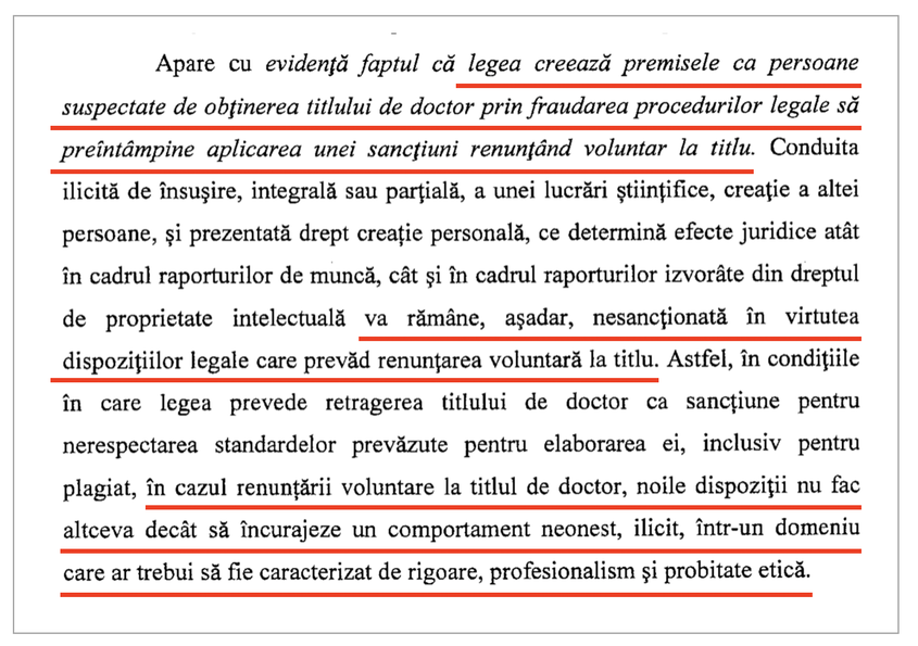 Fragment din decizia CCR nr. 624/26.10.2016