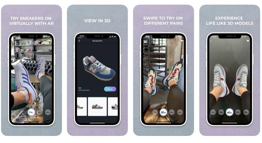 Aplicația sneaker kit îți demonstrează cum ai arăta încălțat cu pantofii sport doriți