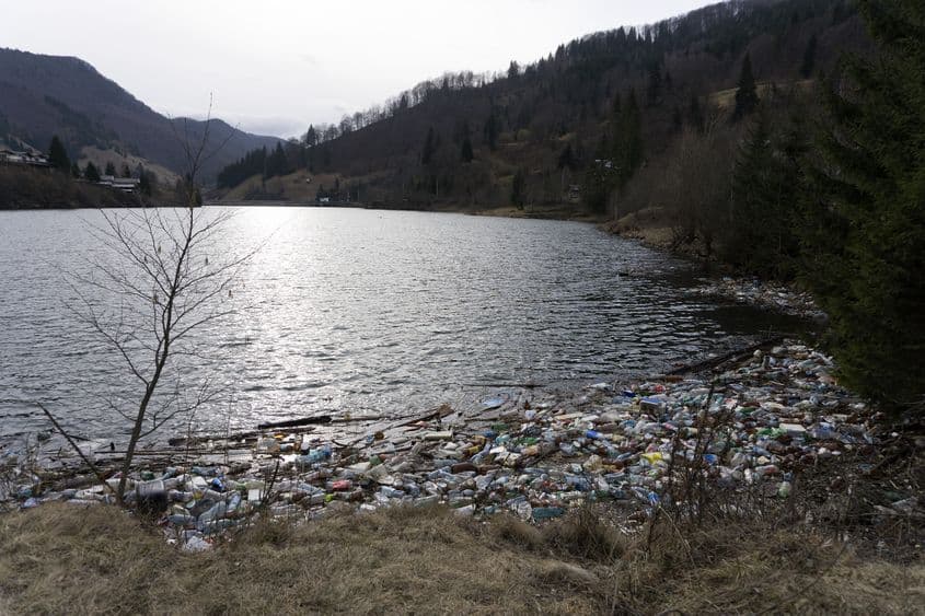 Un ochi de apă îndiguit din Parcul Național Piatra Craiului, în dreptul localității Sătic de pe Valea Dâmboviței. Foto: Raul Ștef