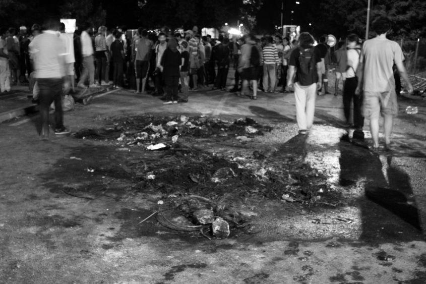 Tabăra de la Horgoş, imediat după violenţele din 16 septembrie. FOTO: Oana Taloş.
