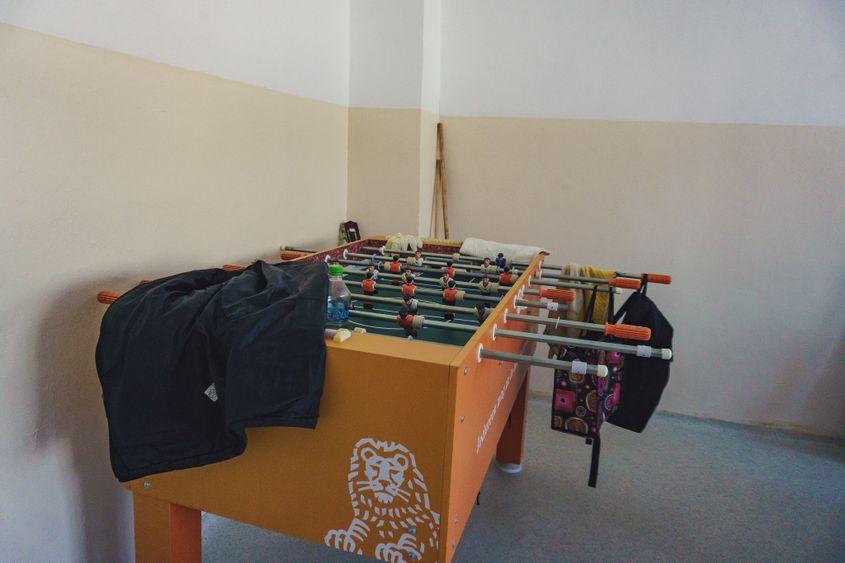 Masa de fusball de la Bălăceanca. Foto: Ioana Epure