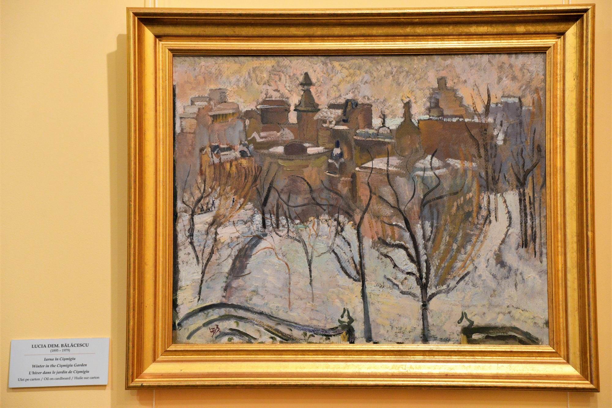 Lucia Dem. Bălăcescu (1895-1979): "Iarna în Cișmigiu".