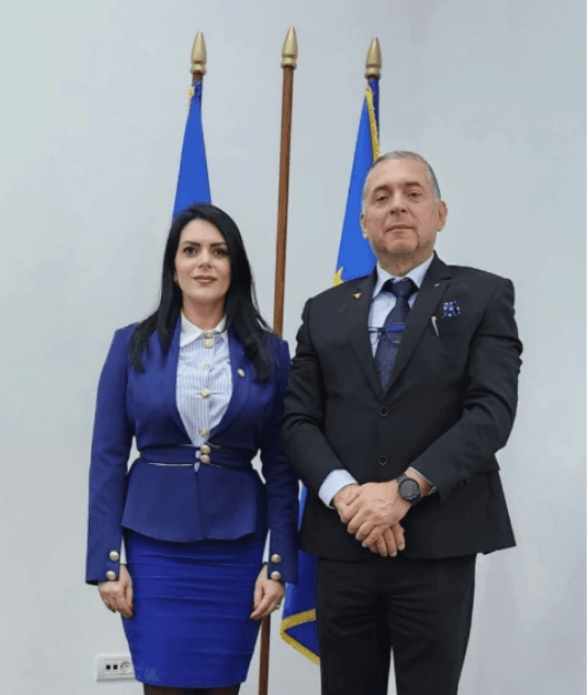 Ioana Păiuș și Sorin Dobîrcianu la un eveniment de securitate. Sursă foto: Ioana Păiuș/LinkedIn