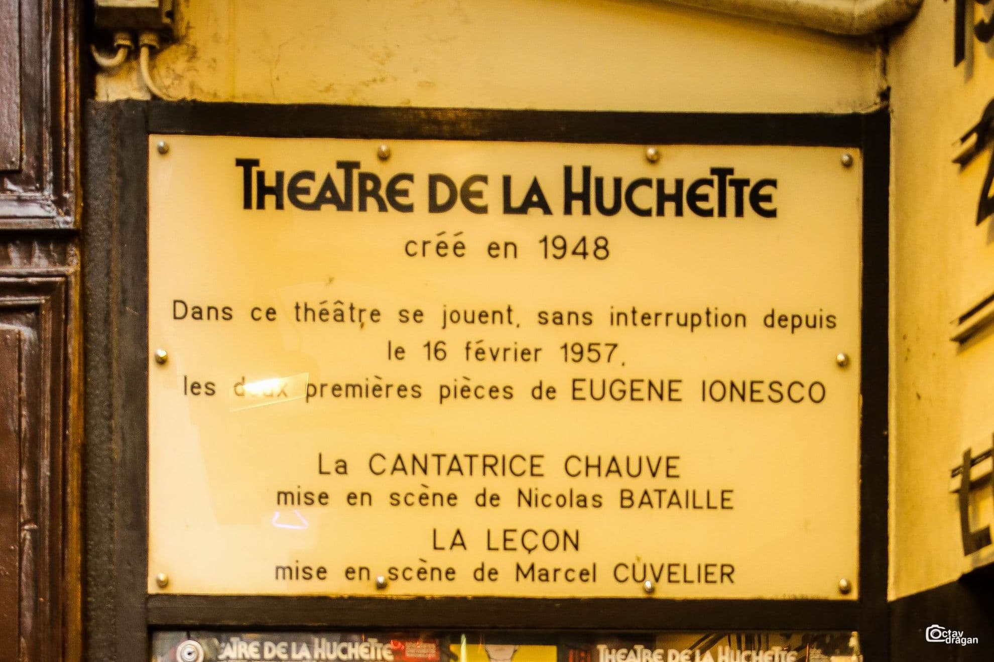 Aici se joacă neîntrerupt de peste 60 de ani două piese de Eugen Ionescu. FOTO Octav Drăgan