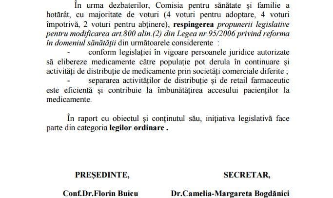 Raportul semnat de Buicu în 2016 recunoștea beneficiile sistemului actual. Sursa facsimilului: Cdep.ro