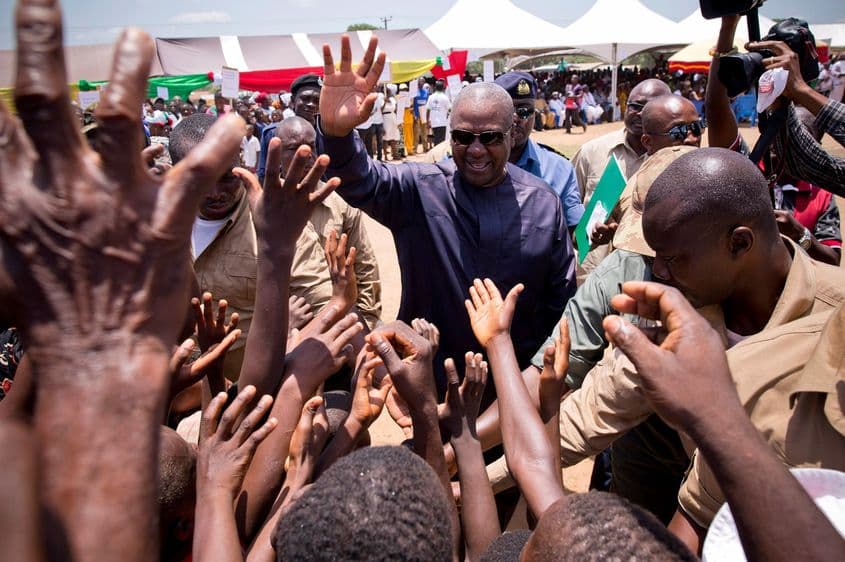 Președintele ghanez John Mahama în campanie electorală. (c) Tudor Vintiloiu/Majoritas