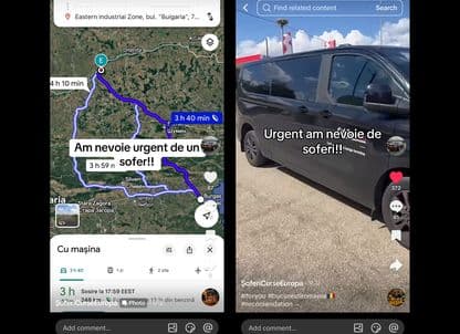 „Urgent caut șofer. Plata la încărcare”. Cum sunt recrutați prin TikTok șoferi români pentru transportul ilegal de migranți de la granițele UE