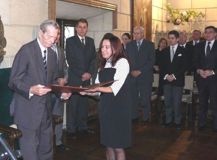 Fostul primar Daniela Hebnarova i-a acordat regelui Mihai titlul de „cetățean de onoare” al localității Kroměříž, la o festivitate care a avut loc în 2011 la Ambasada Cehiei din București.