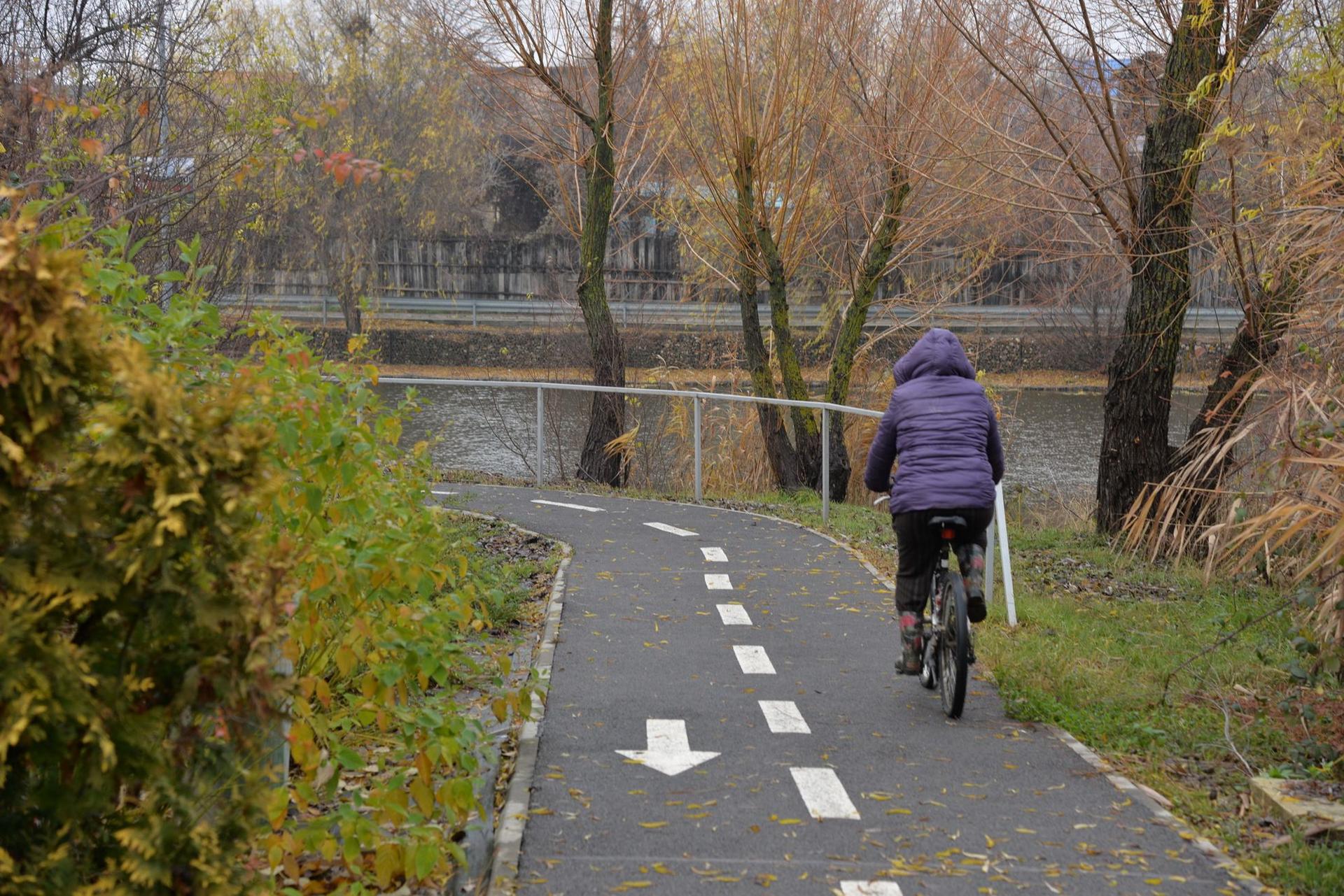 Pista de biciclete din Parcul Dendrologic din Chitila