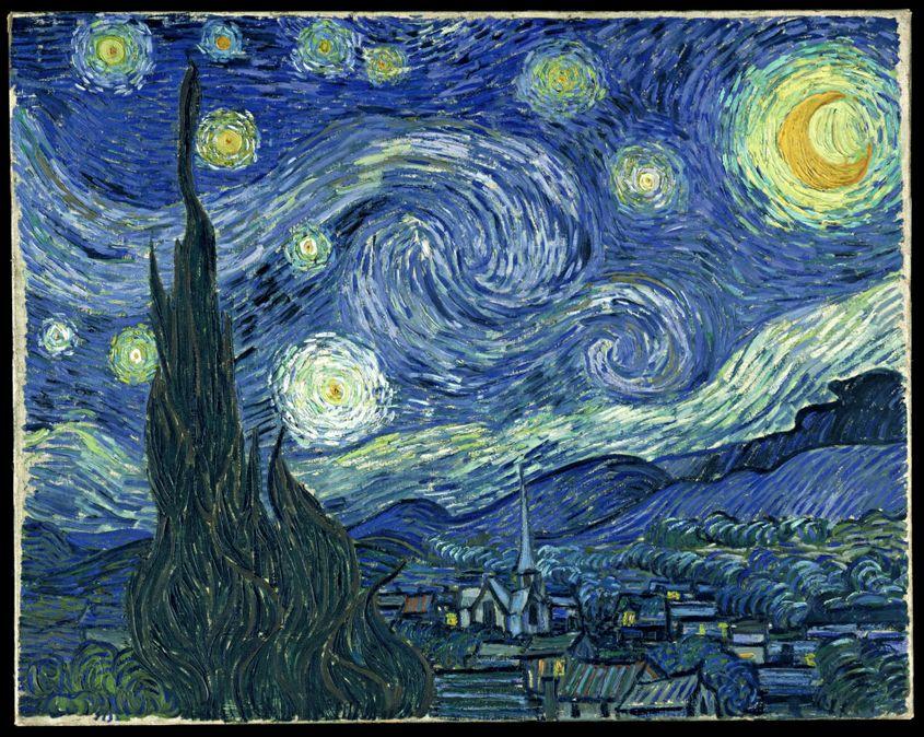 "Noaptea înstelată" a lui van Gogh. Sursa foto: wikimedia.org