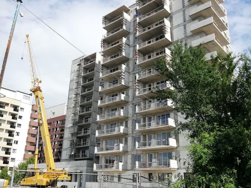 Bloc din Prelungirea Ghencea, București, pentru locuințe sociale, iunie 2022. Foto: Frontul Comun pentru Dreptul la Locuire