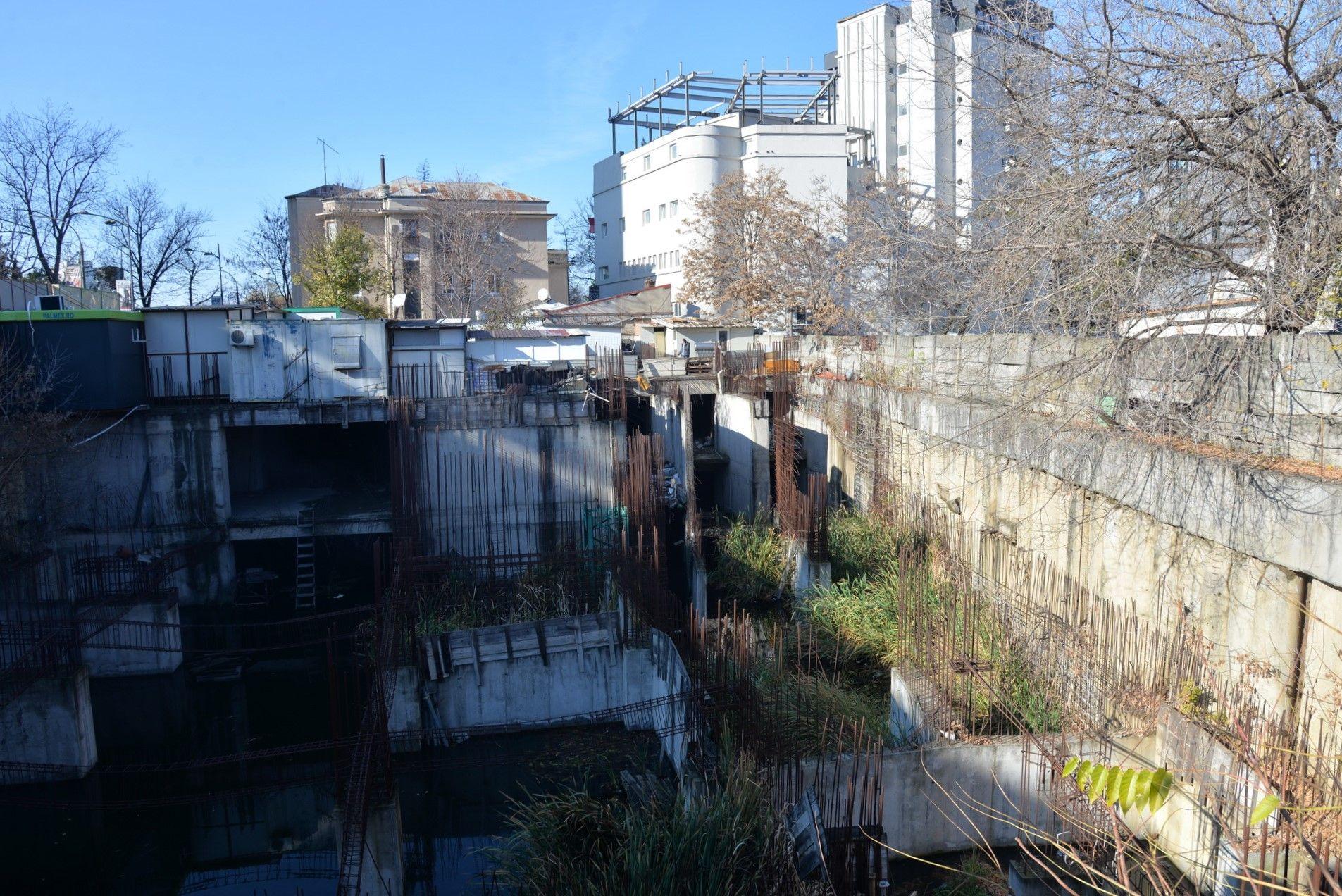 Șantierul abandonat de pe Calea Dorobanți