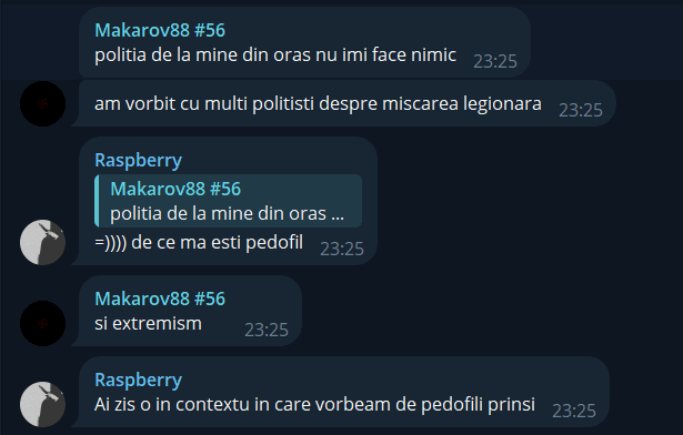 Unii membri ai Unității 731 se laudă că sunt de neatins. Captură de ecran via Telegram