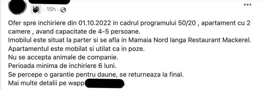 Postare de pe grupul de Facebook "Uniți pentru Ucraina"
