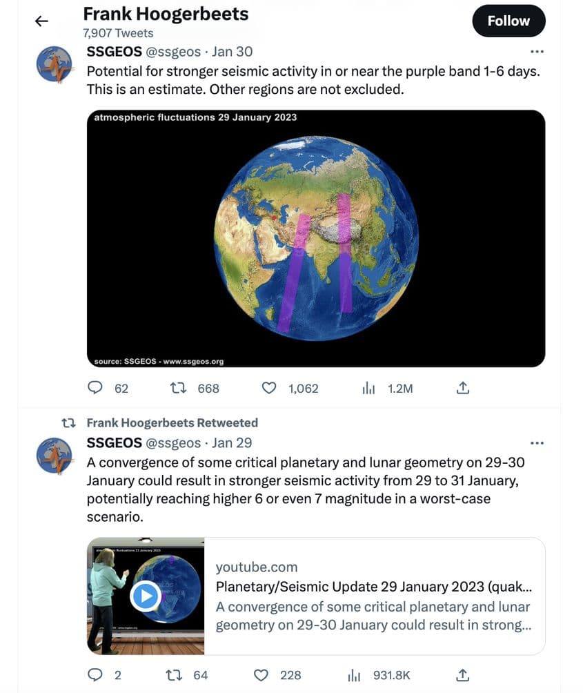 Alte predicții ale lui Frank Hoogerbeets