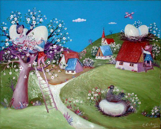 „Vopsitul ouălor”, de G. Ciobanu.