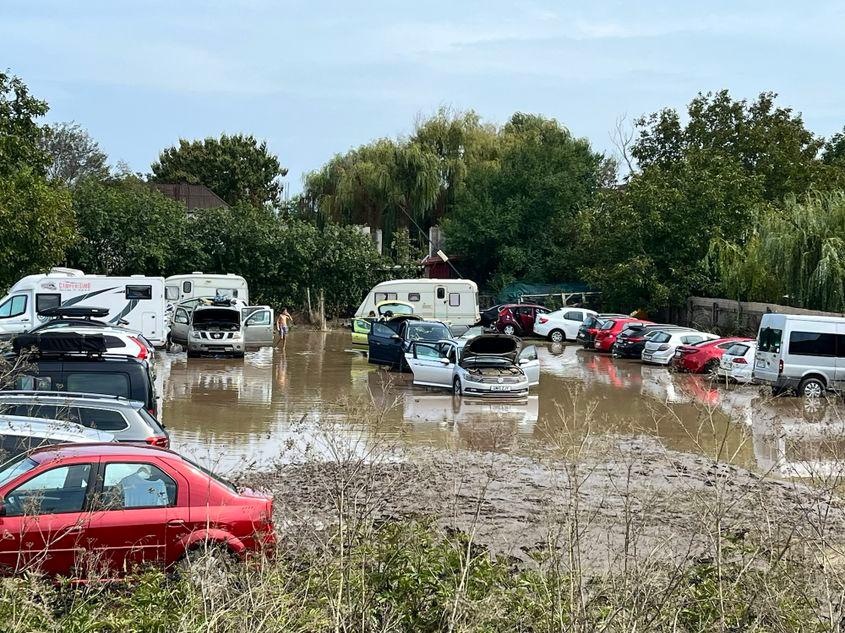 Stațiunile de pe litoral, inundate de o furtuna puternică 30 august 2024. Foto: PressOne