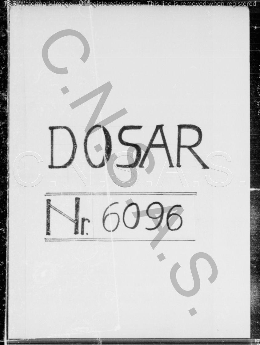 Coperta dosarului 6096, predat de SIE.