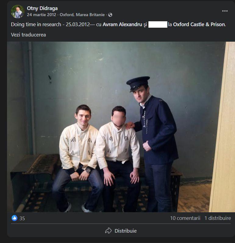Alexandru Avram (stânga) și Otniel Didraga (dreapta) sunt prieteni vechi. Captură de ecran via Facebook