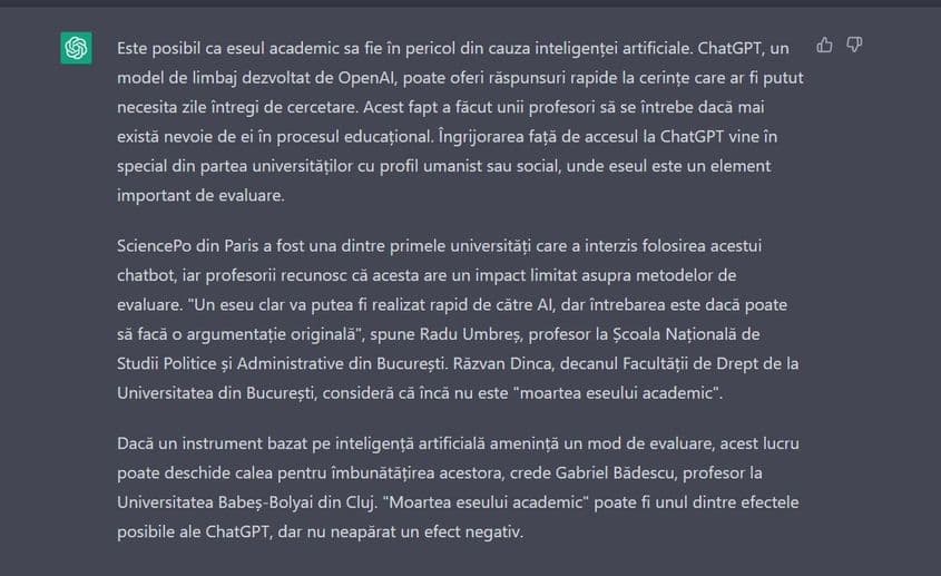 I-am cerut lui ChatGPT să scrie o introducere de trei paragrafe pentru acest material, pornind de la textul deja scris
