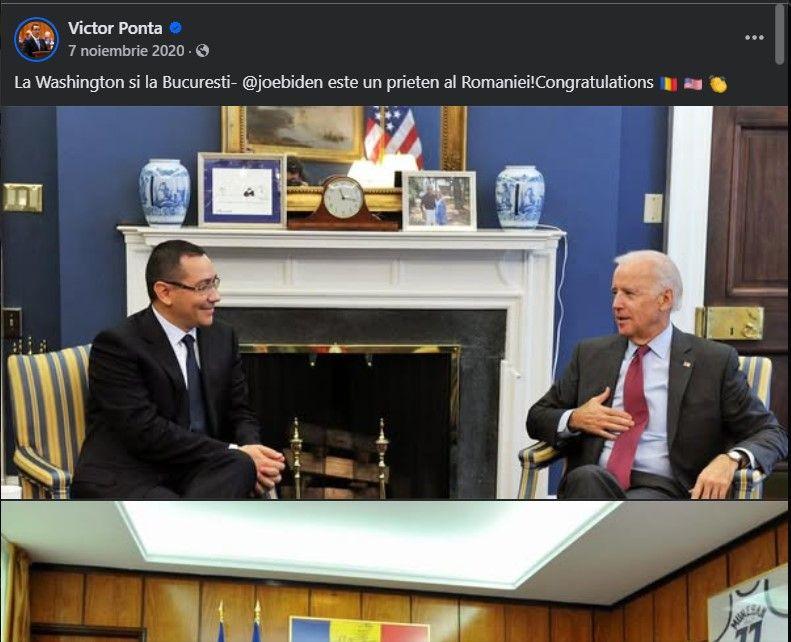 Ponta e prieten cu toată lumea. Captură foto via Facebook