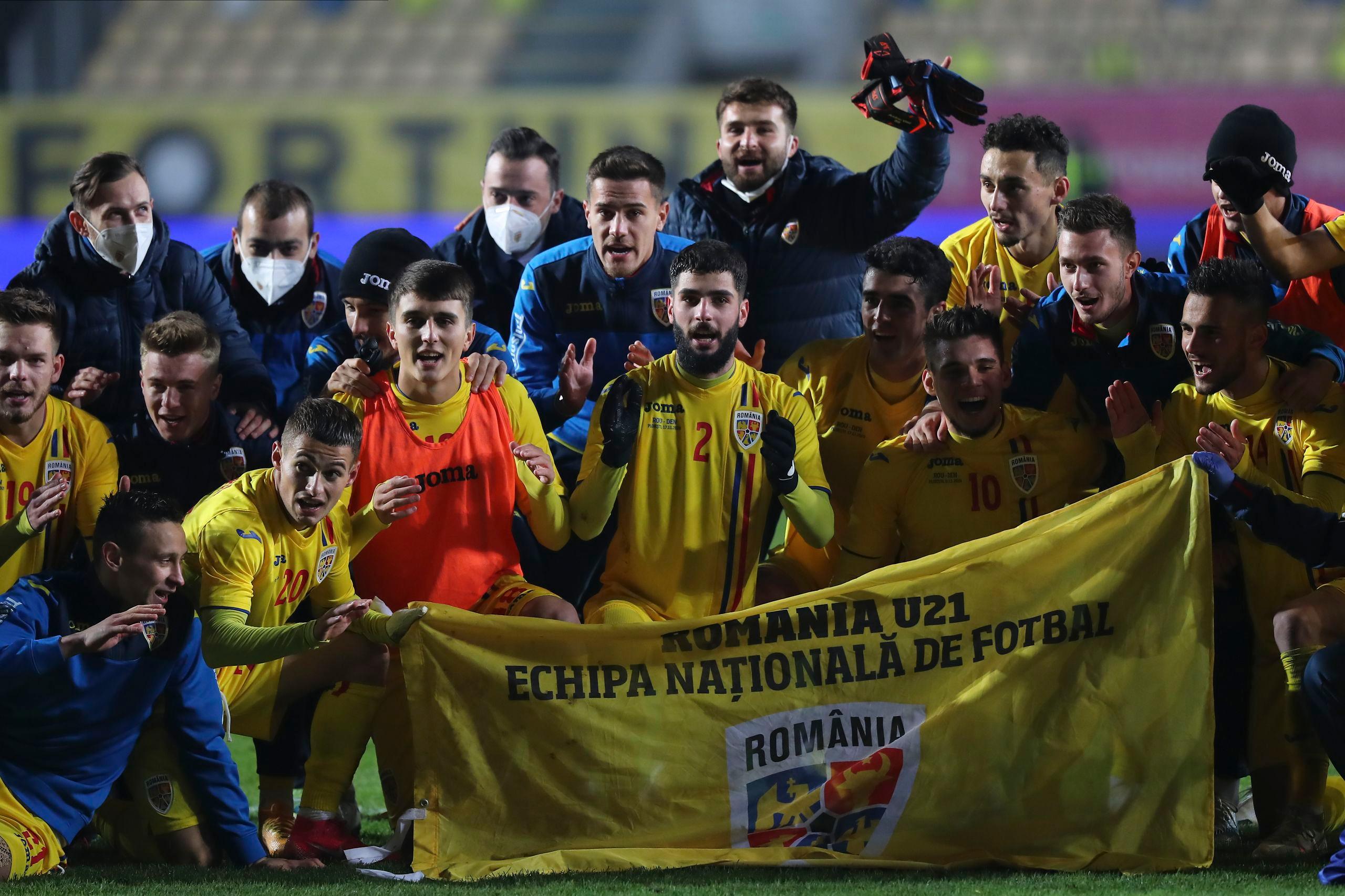 Meciului de calificare pentru Campionatul European de Fotbal U21, dintre România U21 și Danemarca U21, disputat la Ploiești pe stadionul Ilie Oana, marți, 17 noiembrie 2020. Inquam Photos / Stefan Constantin