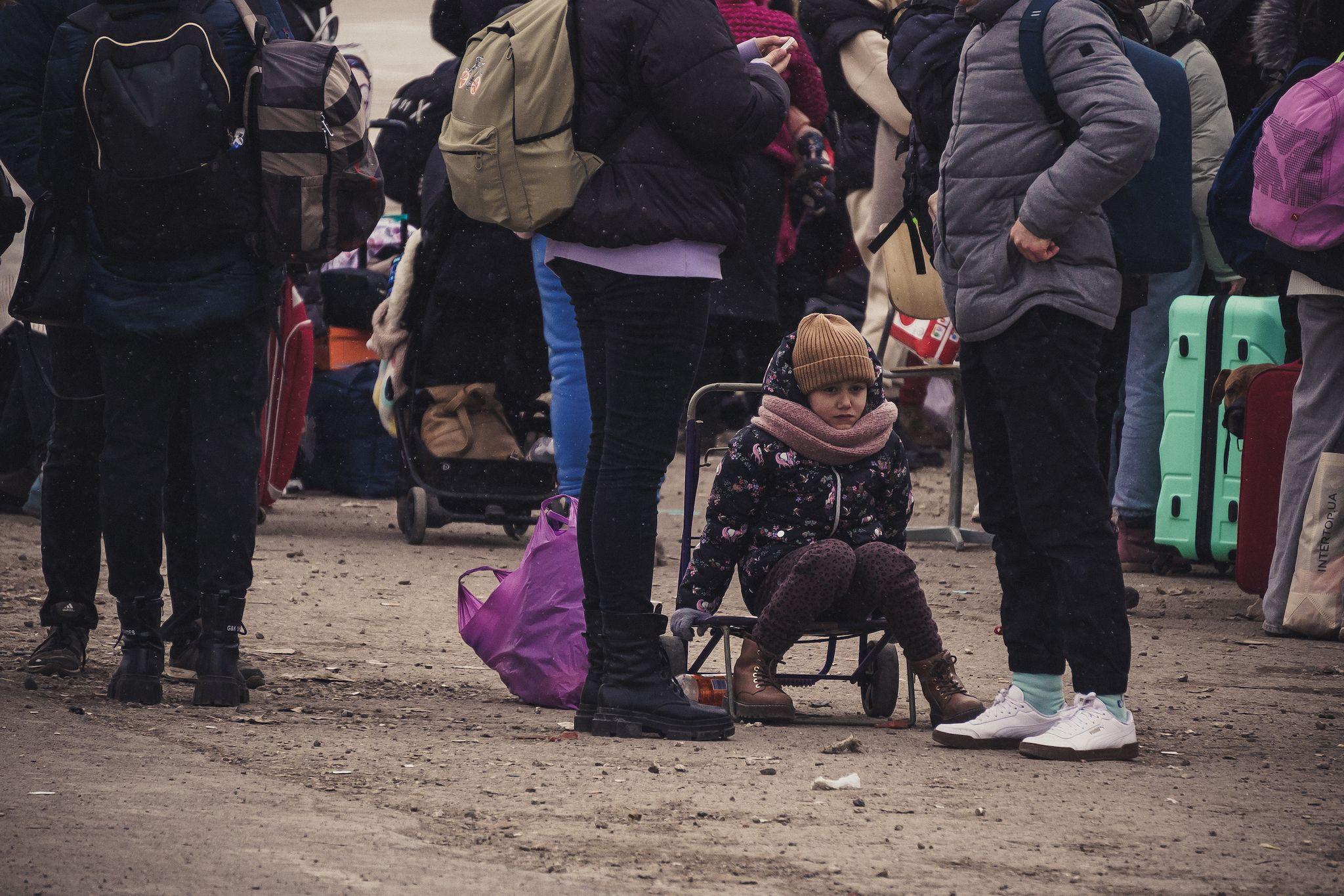 Refugiați ucraineni la Palanca, Republica Moldova, martie 2022. Foto: Ioana Epure