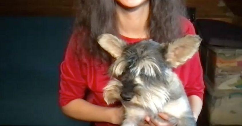 Elena Stancu și cățelușa Tina