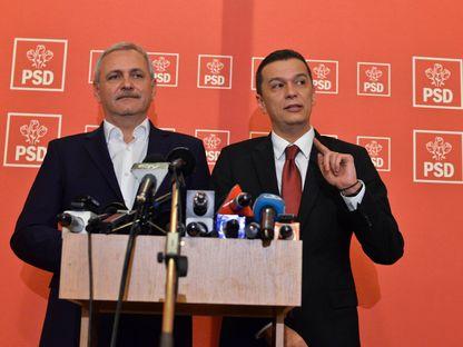"Cearta" cuplului Liviu Dragnea - Sorin Grindeanu ar putea rupe PSD. Foto: Lucian Muntean