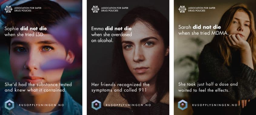 <em>Sophie nu a murit când a încercat LSD. Și-a testat substanța și a știut ce conține / Emma nu a murit când a făcut supradoză de alcool. Prietenii ei au recunoscut simptomele și au sunat la 112 / Sarah nu a murit când a încercat MDMA. A luat doar jumătate de pastilă și a așteptat să simtă efectele</em>