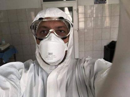 Adrian Wiener, de gardă la Spitalul Județean Arad