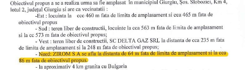 Într-un răspuns oferit PressOne, Direcția de Sănătate Publică Giurgiu arată cât de aproape de o așezare umană sau activitate economică ar fi urmat să fie construit incineratorul