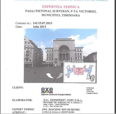 În 2015, Diaconu senior a întocmit, printre altele, o expertiză tehnică pentru municipalitatea din Timișoara.