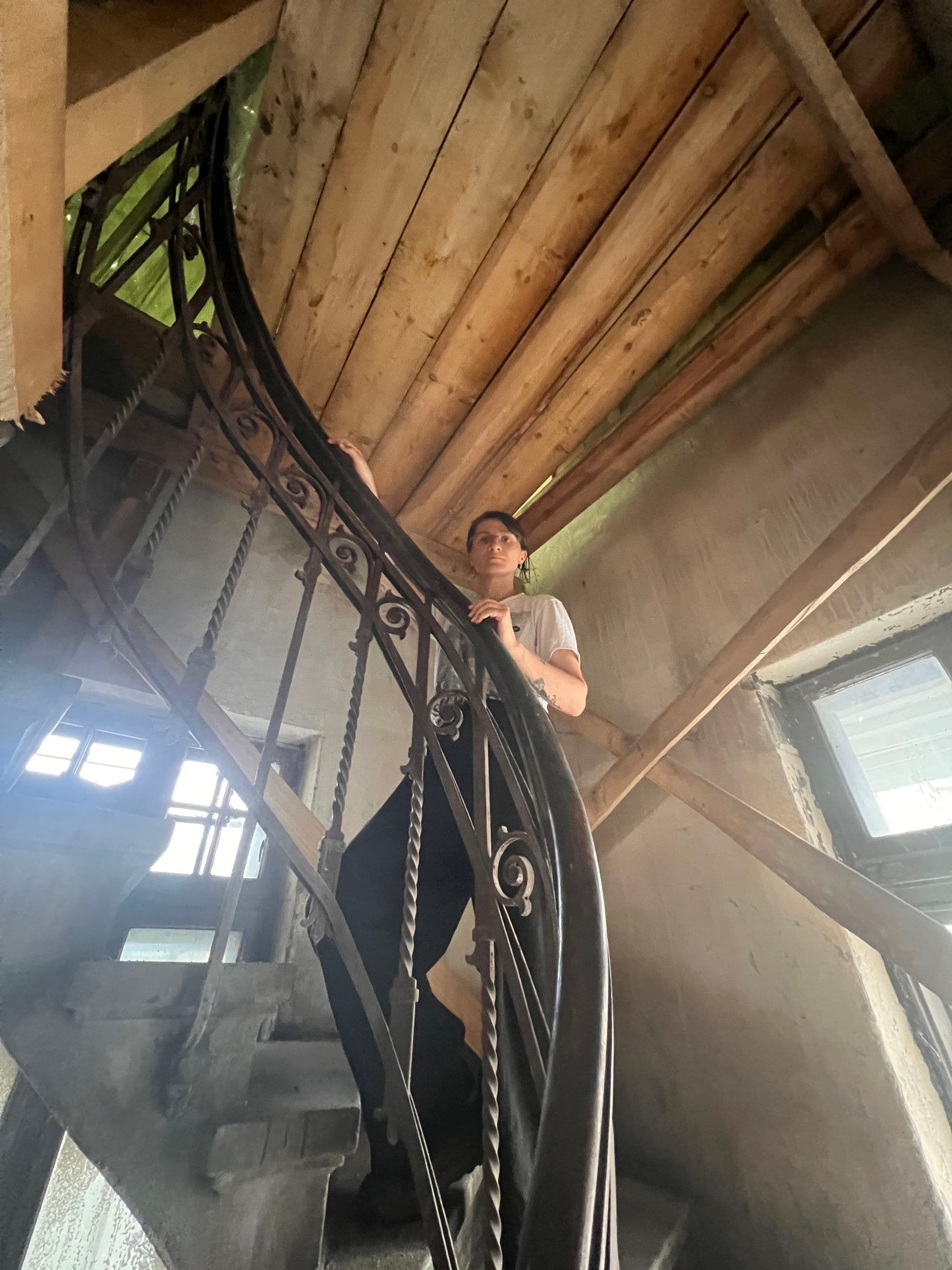 Casa scării în timpul reabilitării. Foto: arhivă personală