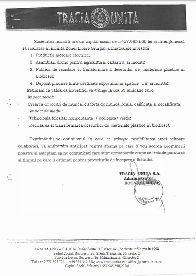 Mihai Rotariu vrea să creeze locuri de muncă în Giurgiu cu niște bani pe care încă nu a demonstrat că-i are. Captură de ecran via Primăria Giurgiu