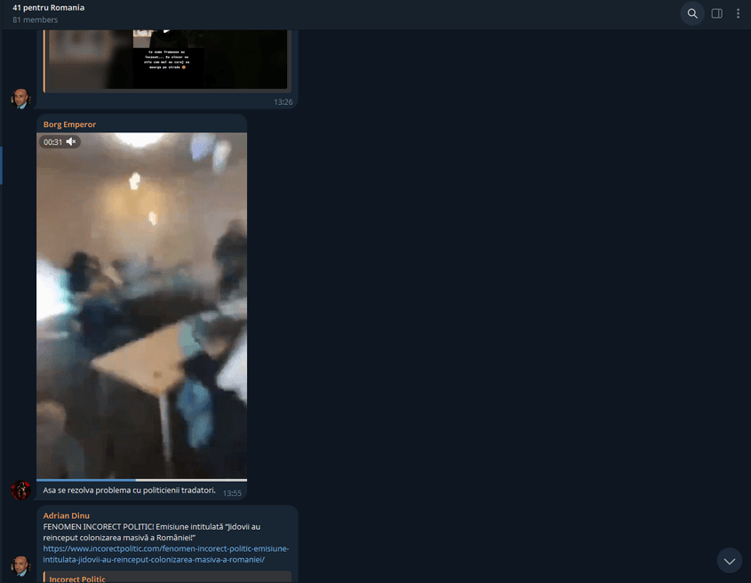 Mihai Florian vrea să schimbe sistemul cu grenade aruncate pe jos. Captură de ecran via Telegram