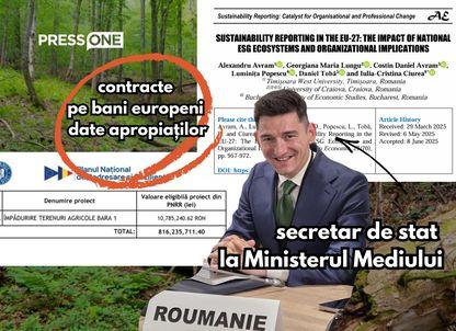 O firmă controlată pe rând de familia, prietenii și colaboratorii unui secretar de stat din Ministerul Mediului primește aproape 11 milioane de lei, bani europeni, pentru a împăduri un teren primit în concesiune tot de la statul român