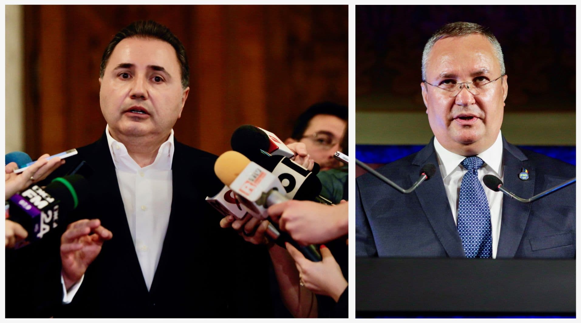 Fugarul condamnat penal Cristian Rizea (foto stânga) susține că “l-a salvat” pe premierul Nicolae Ciucă (foto dreapta). FOTO: INQUAM PHOTOS / George Călin