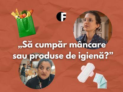 Un milion de femei din România sunt afectate de sărăcia menstruală, potrivit unor estimări. Adică nu își permit să-și cumpere absorbante sau nu știu cum să-și gestioneze menstruația. Colaj: Mălina Gîndu