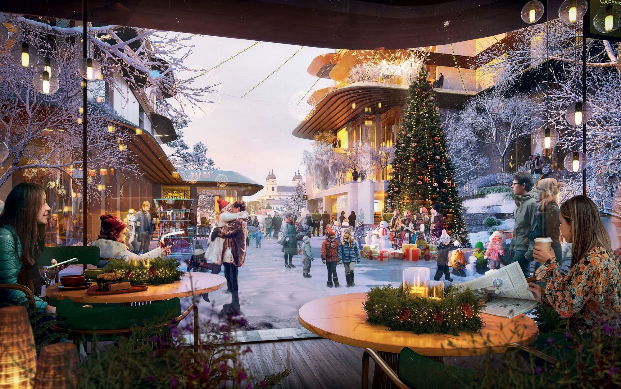 Proiectul Foster + Partners dorea integrarea spațiului public în zona construită și în parcul adiacent