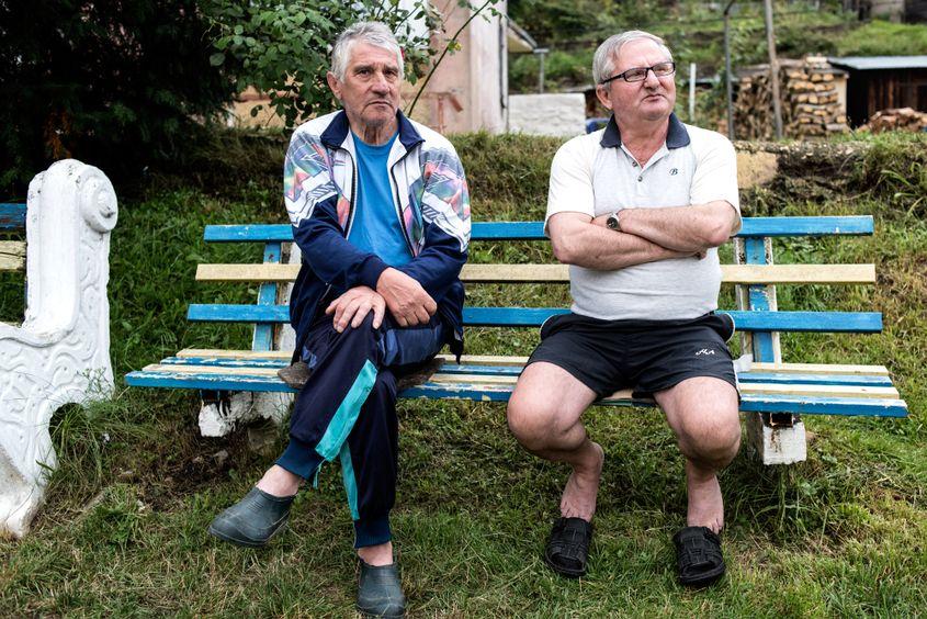 Matei Copârceanu (stânga) și Simion Costică.