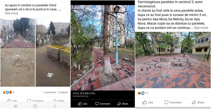 Capturi de mesaje din grupul de Facebook Prietenii Parcului IOR