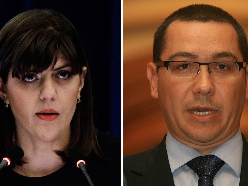 Laura Codruța Kövesi și Victor Ponta au primit în 2012 verdictul că nu și-au plagiat tezele de doctorat. Foto: Inquam Photos și Lucian Muntean