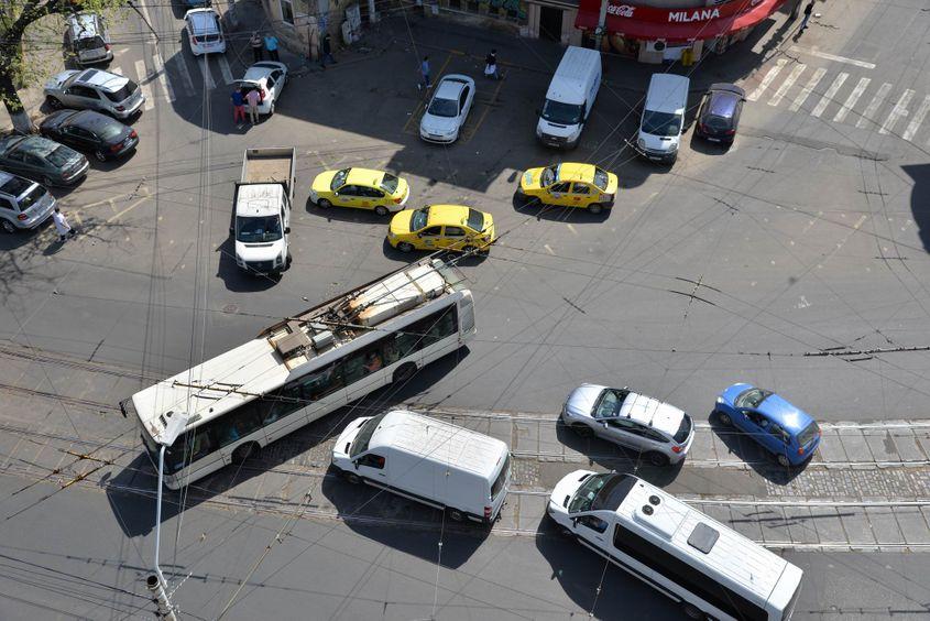 Trafic auto în București. Foto: Lucian Muntean