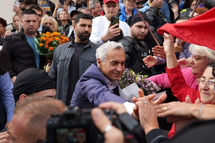 Călin Georgescu la ieșirea de la sediul Curții de Apel București, 29 septembrie 2026. Foto: Inquam Photos/Codrin Unici