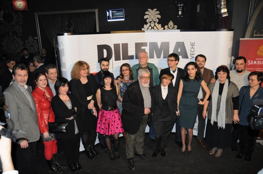 2013: Andrei Pleșu, alături de echipa „Dilema Veche”, la împlinirea a 20 de ani de la înființarea revistei. Foto: Lucian Muntean