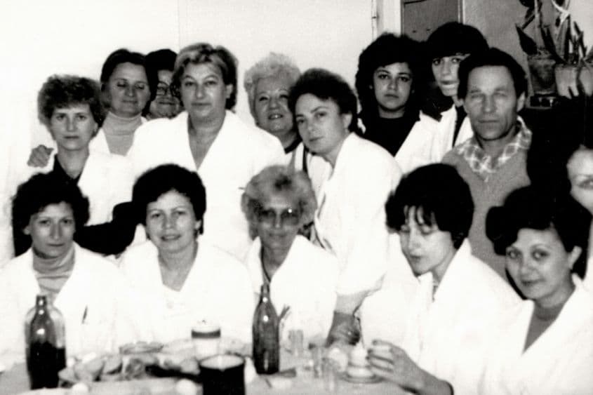 Medicul Bianca Idel printre colegii de la Policlinica 1 din Iași